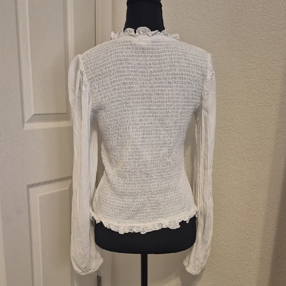 VENUS White Smocked Blouse - Picture 2 of 5